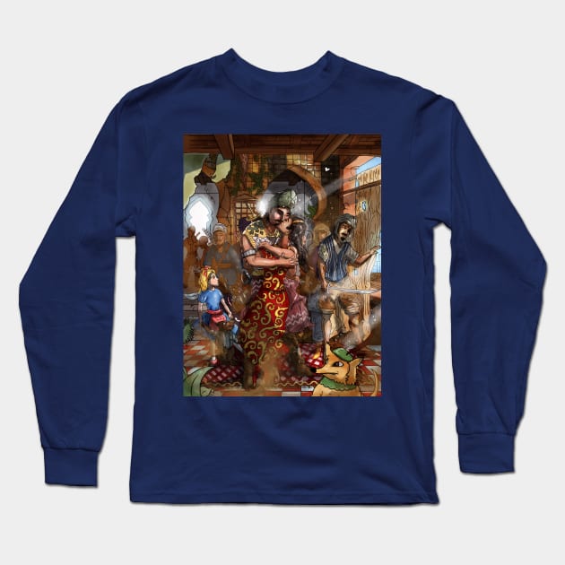 Ali Baba And Mina: The Kiss Long Sleeve T-Shirt by reynoldjay